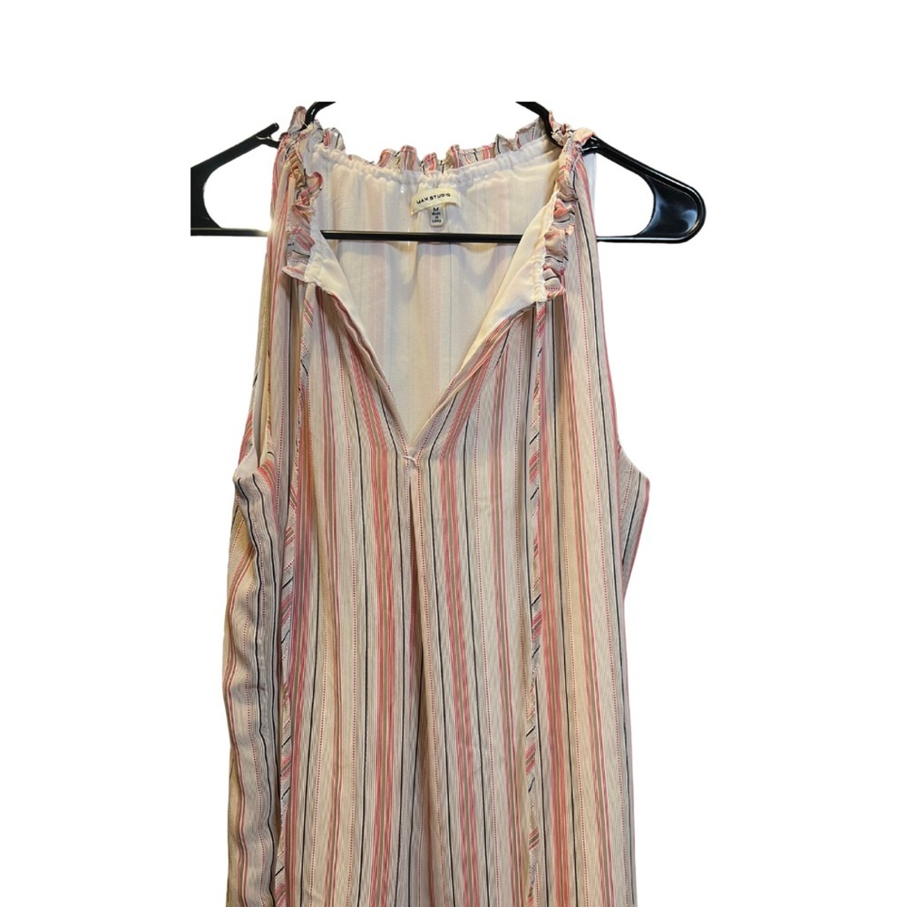 Max Studio Multicolor Striped Sleeveless Blouse Sz M